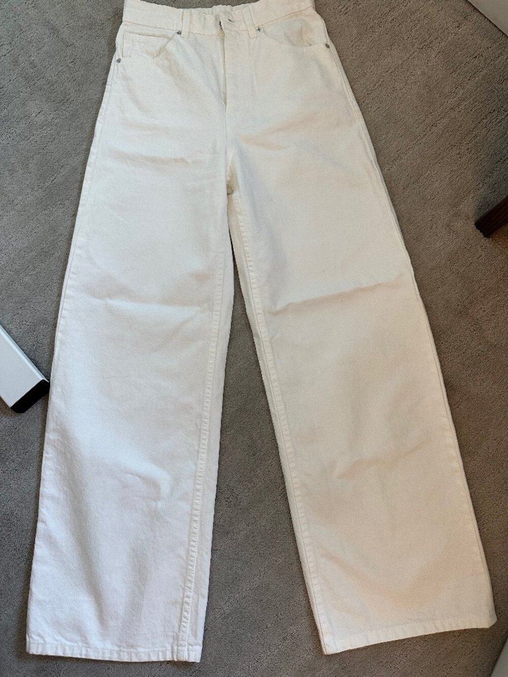 TRF HIGH WAIST EXTRA WIDE LEG JEANS Oyster White 27 (US 4)